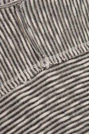Textured Stripe Scarf Layer Top